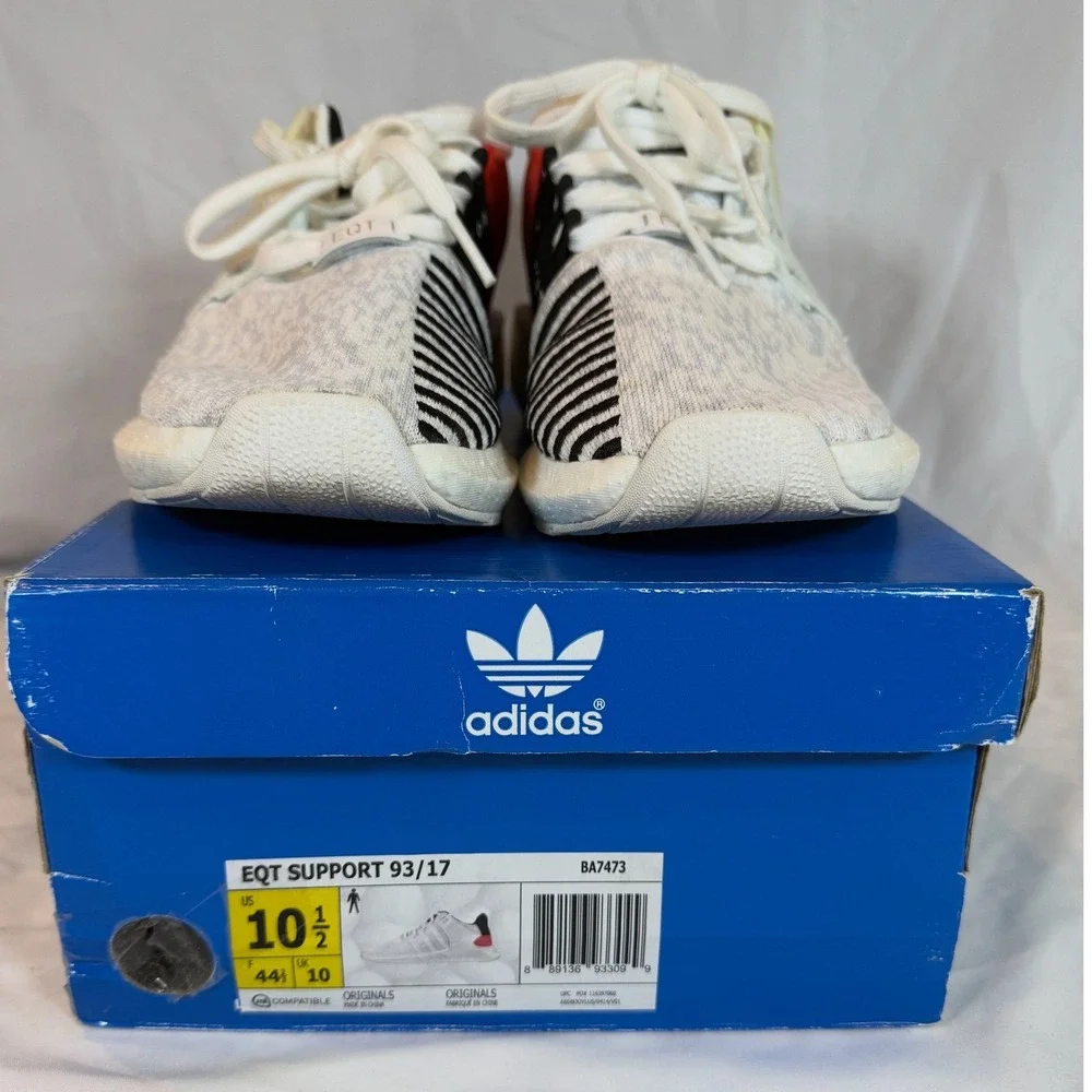 Adidas EQT Support 93/17 Turbo Red White Black Mens Sneakers BA7473 Size 10.5